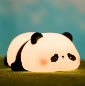 ID: 4933 - DREAMING MY DREAM Cute Panda Night Light, LED Squishy Novelty Animal Night Lamp, 3 Level Dimmable Nursery Nightlight for Breastfeeding Toddler Baby Kids Decor, Cool Gifts for Kids (Panda Pangda)